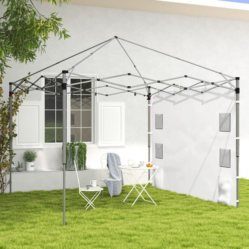 Instant Canopy Sidewall with 4 Storage Bag for 10 x 10 ft Straight Leg Pop Up Canopies, 1 Pack Sidewall Only, White