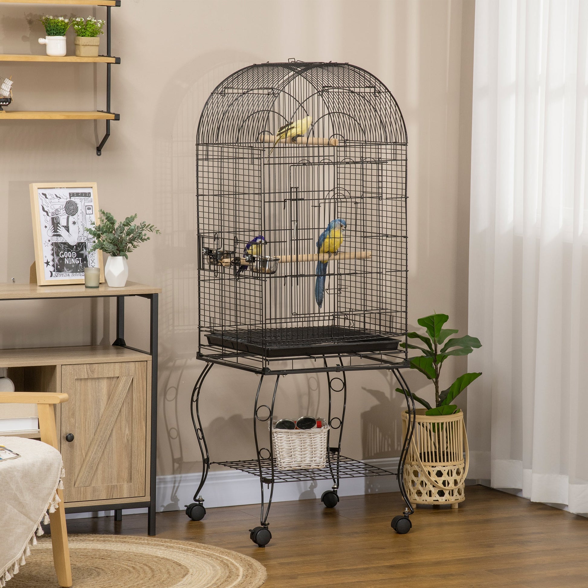 60" Large Bird Cage with Openable Top for Cockatie, Sun Conure Bird Cages   at Gallery Canada