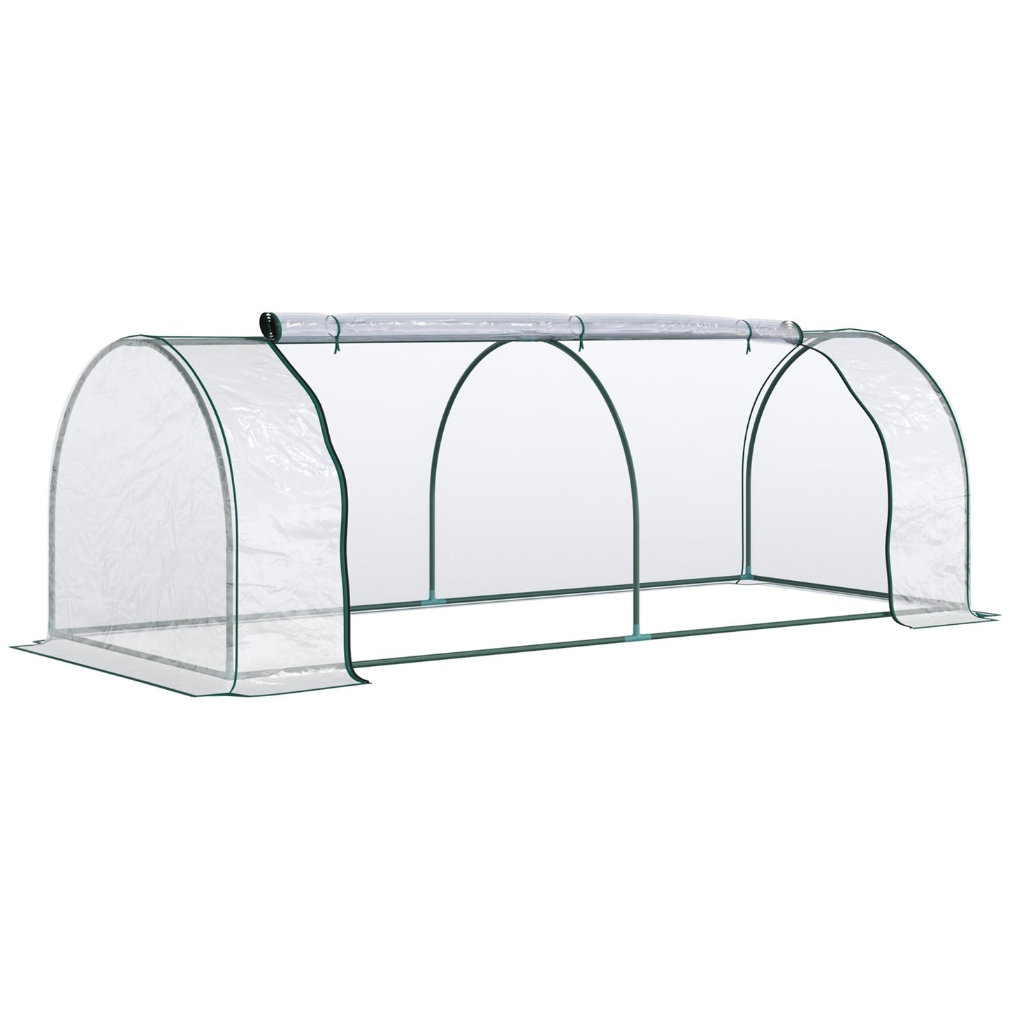 99" x 39" x 32" Mini Greenhouse Portable Hot House for Plants with Zippered Doors for Outdoor, Indoor, Garden, Clear Mini Greenhouses Dark Green and Transparent  at Gallery Canada