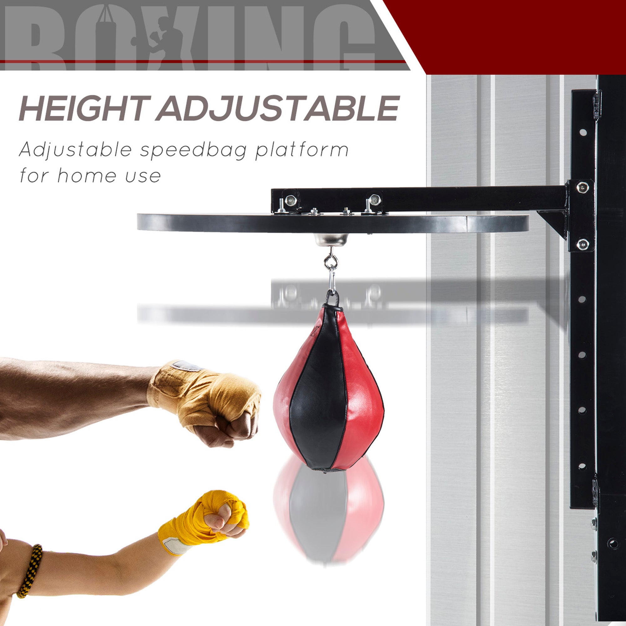 Speed Bag Platform Speedball Frame Wall Mounted Boxing MMA Workout Punching Bag More-Strength Training Equipment at Gallery Canada