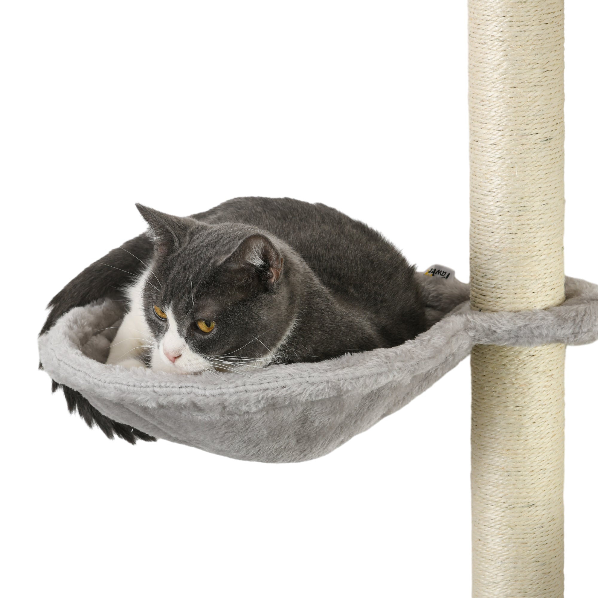 Cat Wall Shelf with Scratching Post, Hammock, Ladder, Play Balls, Grey Cat Climbing Wall   at Gallery Canada