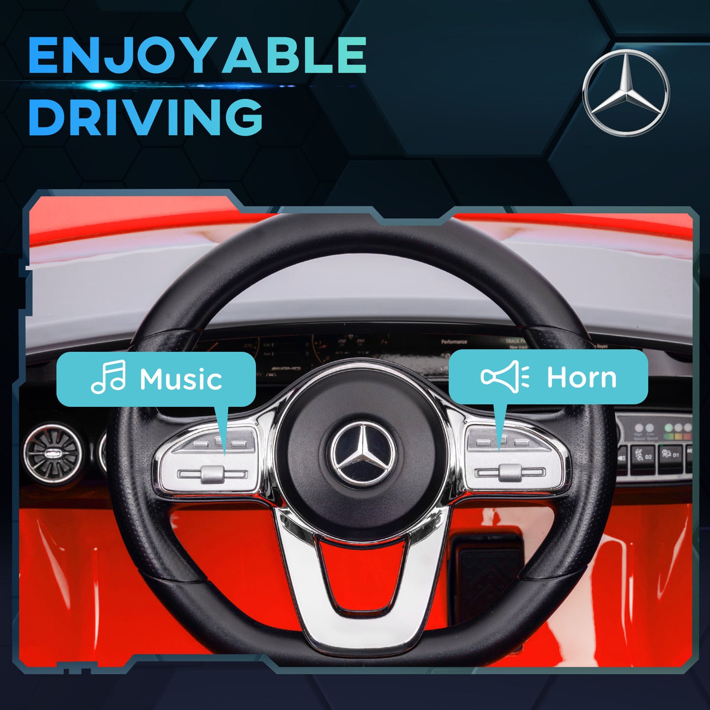 Mercedes-AMG Licensed 12V Ride on Car, Kids Electric Car with Remote Control, Spring Suspension, LED Lights, Red Electric Toy Cars   at Gallery Canada