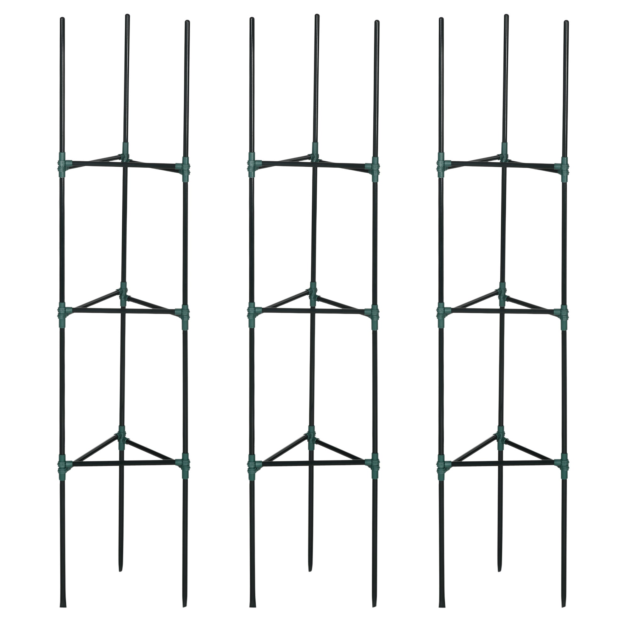 3 Pack Tomato Cage Set, 72 Inch DIY Tomato Plant Support Trellis, Tomato Trellis for Climbing Vegetables, Flowers and Fruits, Dark Green Plant Stands at Gallery Canada