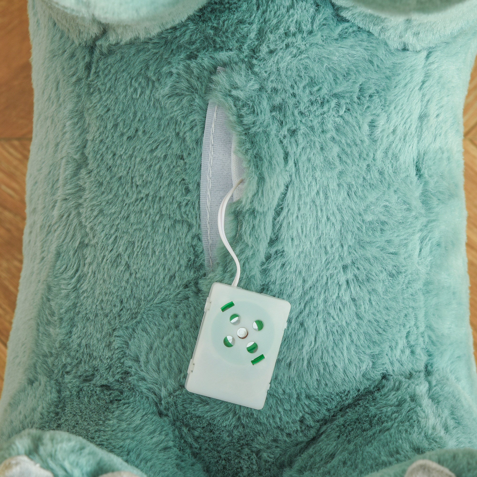 Kids Plush Ride-On Rocking Horse Triceratops-shaped Plush Toy Rocker with Realistic Sounds for Child 36-72 Months Dark Green Rocking Horses at Gallery Canada
