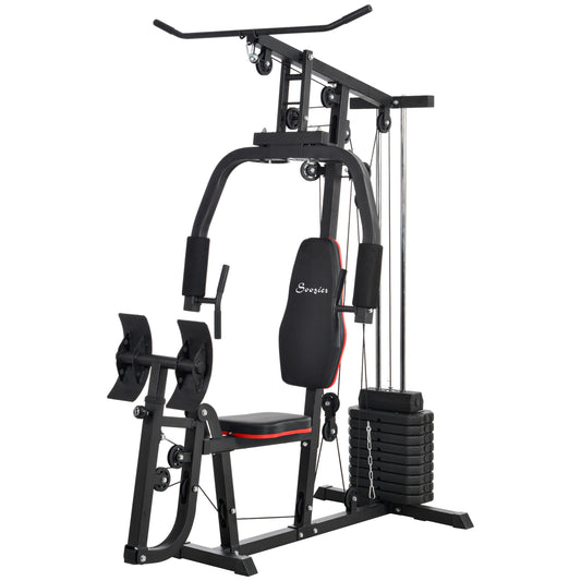 Home Gym Weights Machine, Multi Gym Lat Pulldown and Leg Workout Equipment with 99lbs Weight Stack Power Towers   at Gallery Canada