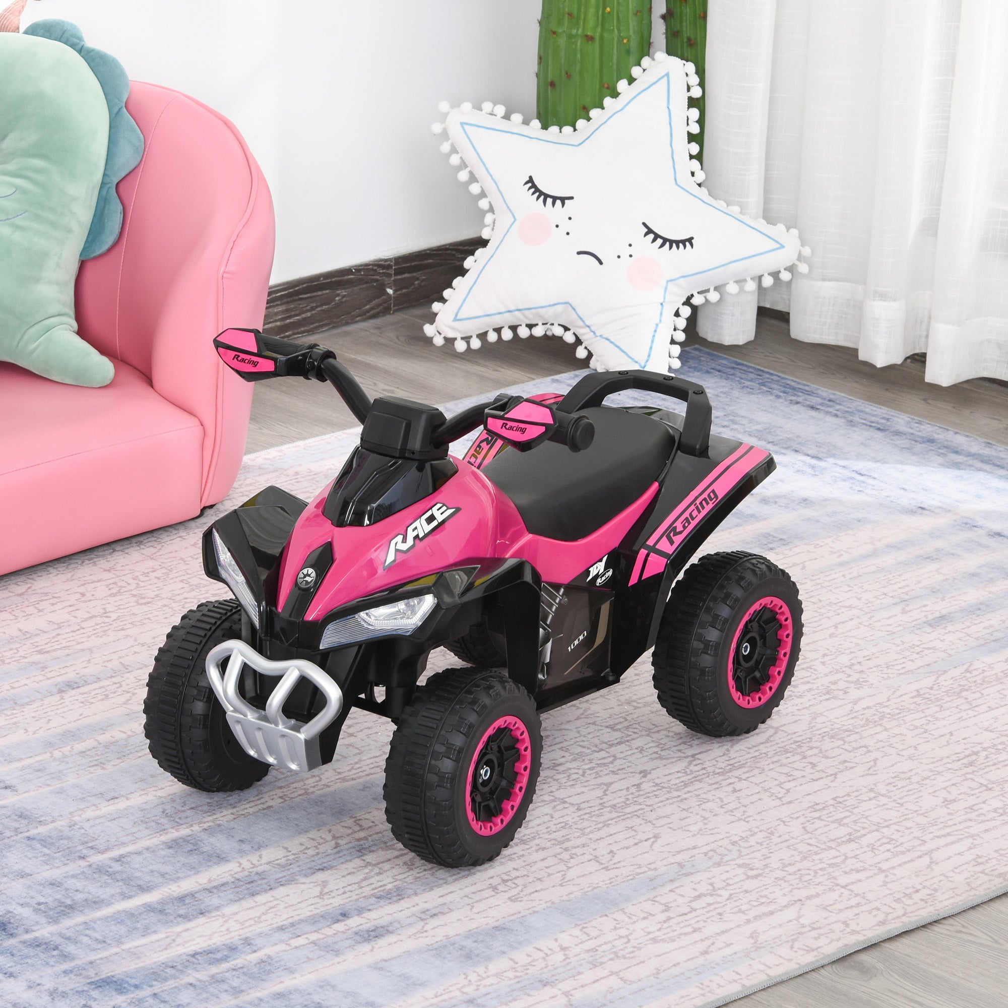 No Power 4 Wheels Ride on Toy for Kids, Foot To Floor Slider Toddler Ride-on Car with Music, Lightening, for 18-36 Months Pink Push Cars for Toddlers at Gallery Canada