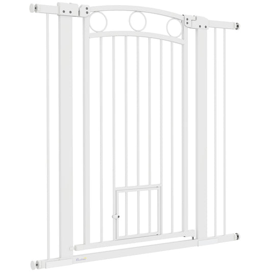 42" Extra Tall Dog Gate w/ Cat Door, 2 Extension Kits, for Doorways, Hallways, Stairways, 30"-41" Width Houses, Kennels & Pens at Gallery Canada