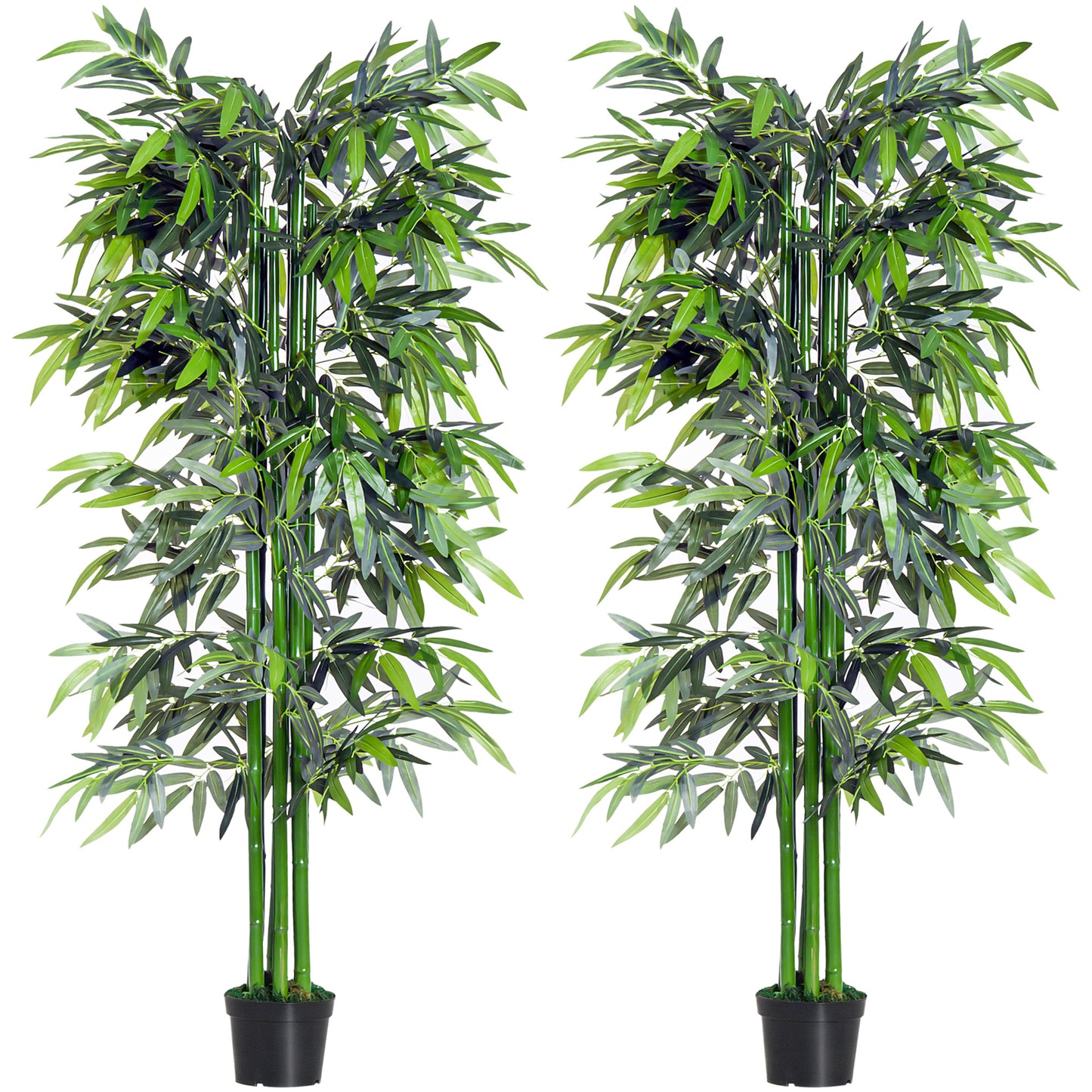 Set of 2 6FT Artificial Bamboo Tree Fake Decorative Plant with Nursery Pot for Indoor Outdoor Décor Artificial Trees   at Gallery Canada