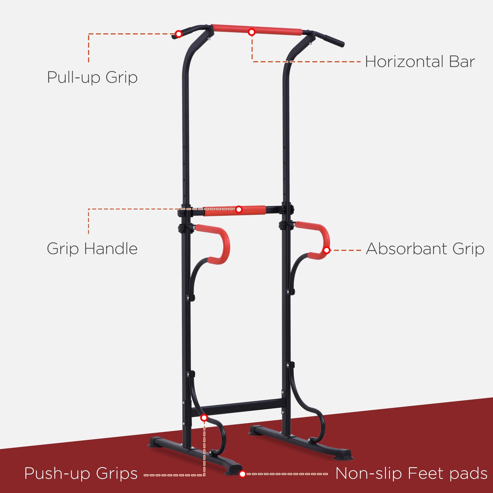 Power Tower Pull Up Bar Dip Station for Home Office Gym Multi-Function Workout Equipment Power Towers   at Gallery Canada