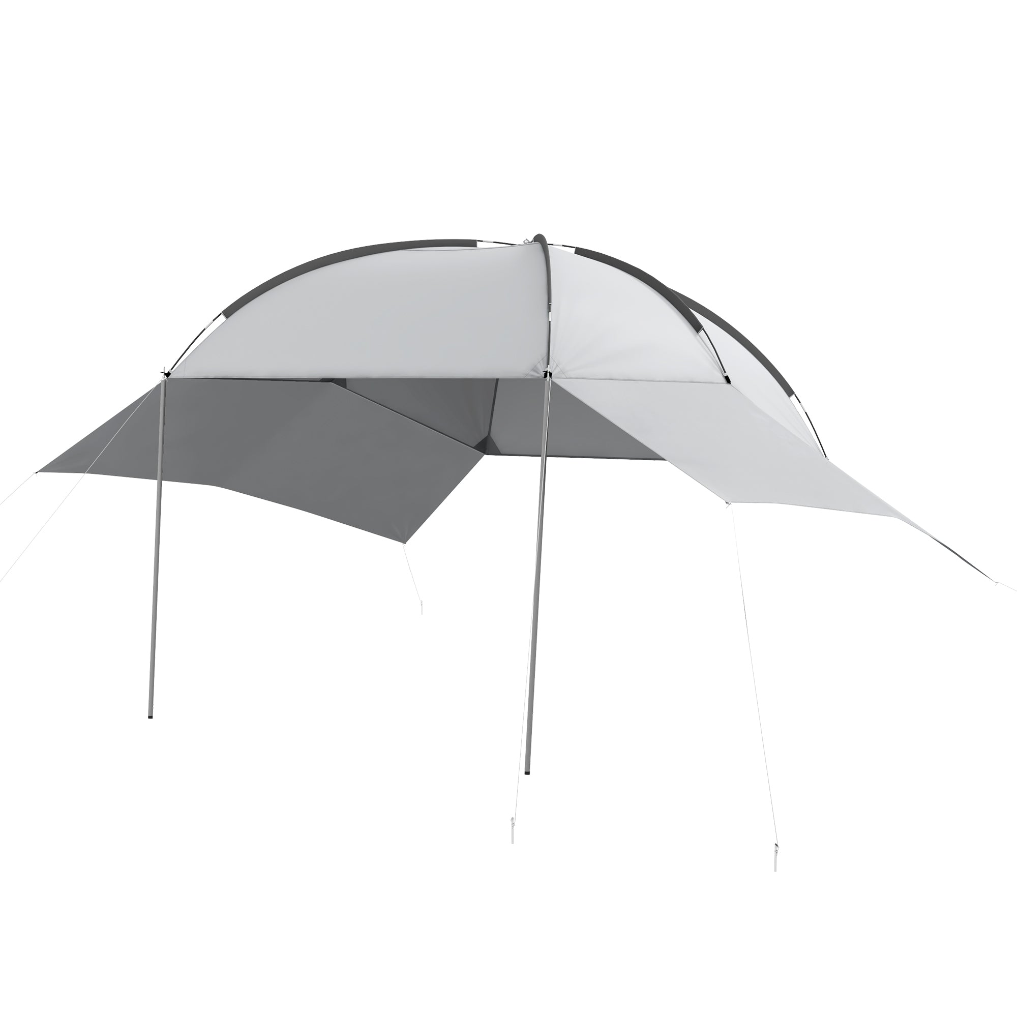 Portable SUV Tailgate Tent with Awning and 2 Side Walls, Rooftop Car Awning Sun Shelter, for Truck, RV, Van, Trailer Camping Tents Light Grey at Gallery Canada