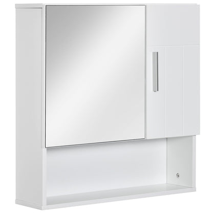 Bathroom Mirror Cabinet, Wall Mounted Medicine Cabinet with Double Doors and Adjustable Shelf, White Mirror Medicine Cabinets White  at Gallery Canada