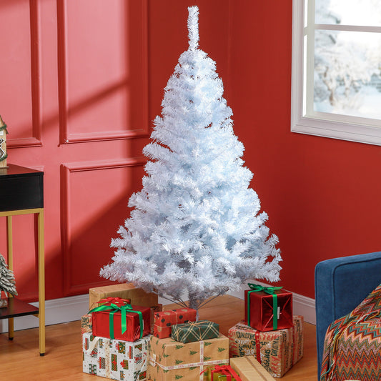 5ft White Christmas Tree Artificial Christmas Tree with 536 Branch Tips and Metal Stand White Christmas Trees   at Gallery Canada