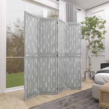 Screen Divider Room Divider Screen with Foldable Design for Indoor Bedroom Office 5.5' Grey Room Dividers Grey at Gallery Canada