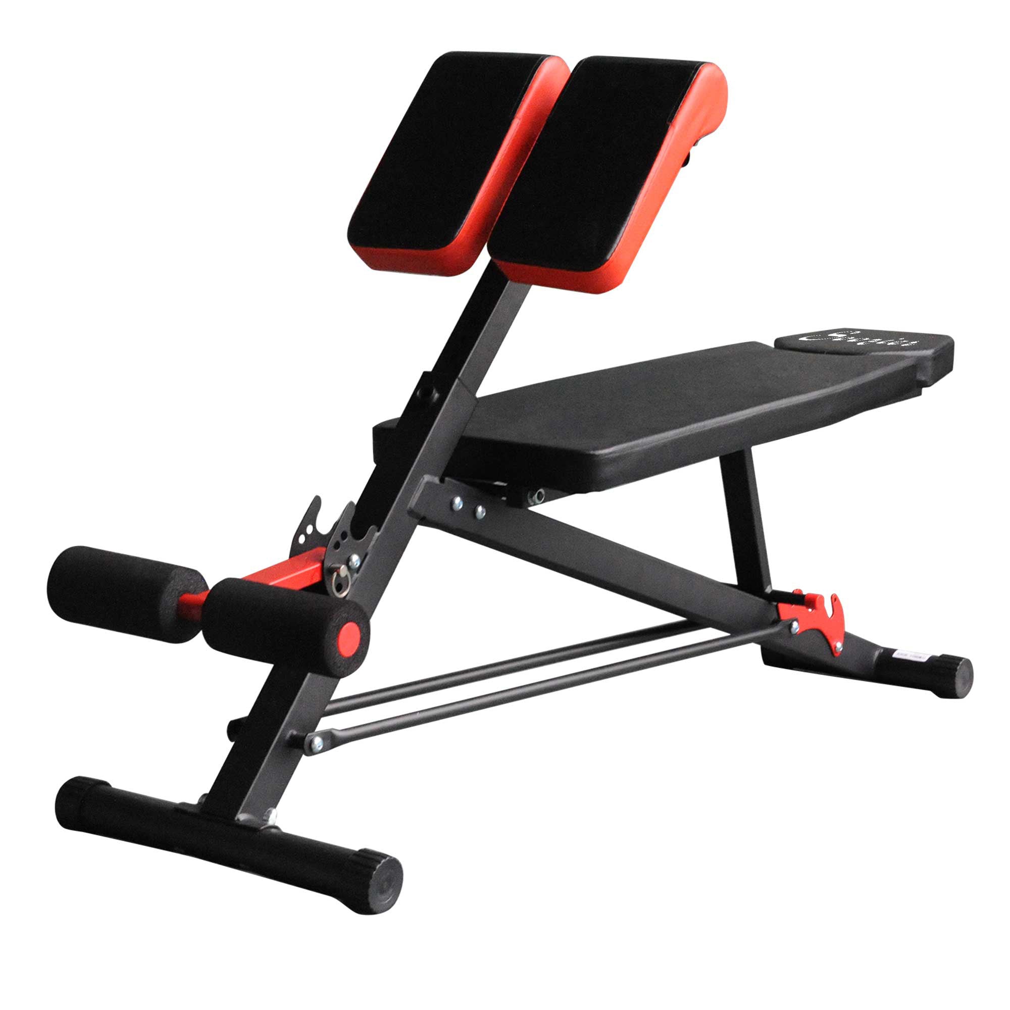 Adjustable Weight Bench Roman Chair Exercise Training Multi-Functional Hyper Extension Bench Dumbbell Bench Ab Sit up Decline Flat Black and Red Weight Benches   at Gallery Canada