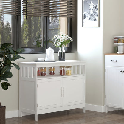 Wooden Console Table with Open Shelf and 2 layers Cabinet Kitchen Furniture Bar Cabinets   at Gallery Canada