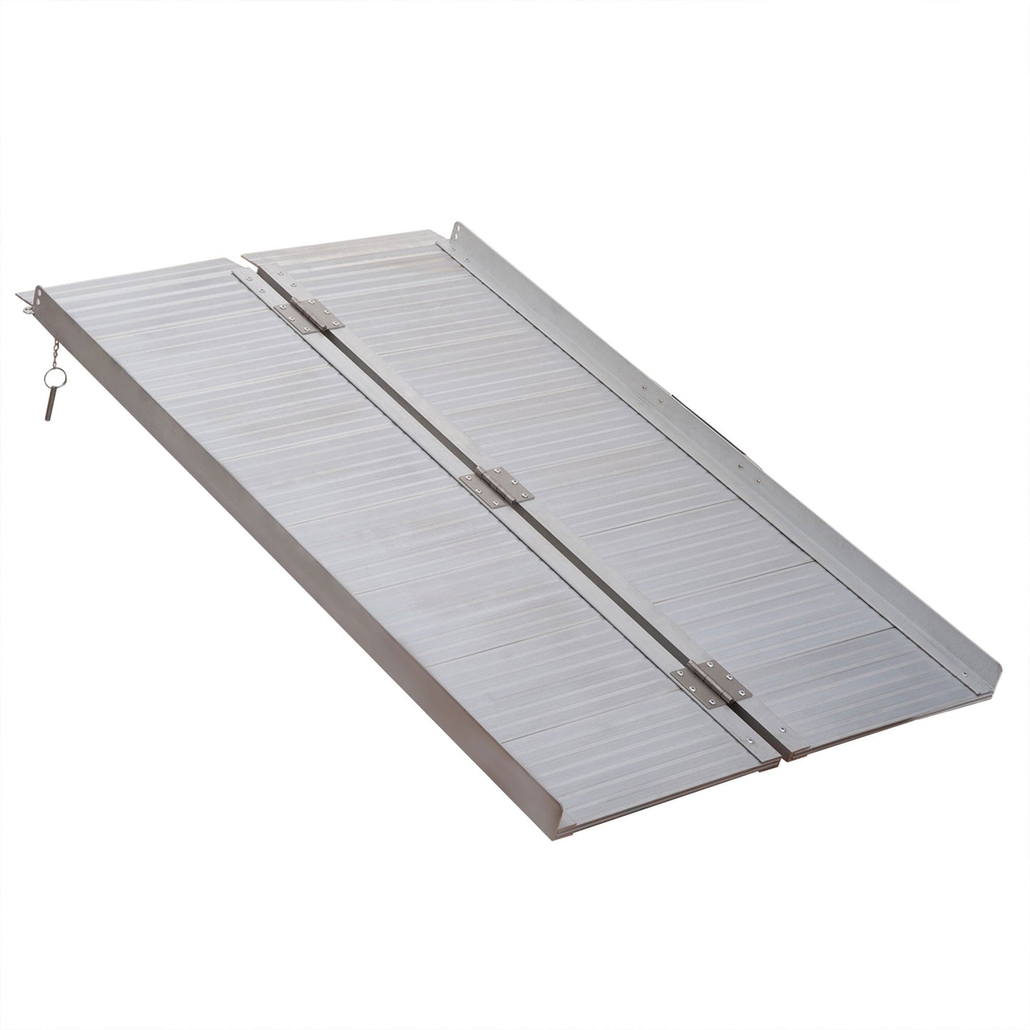 4ft Textured Aluminum Folding Wheelchair Ramp, Portable Threshold Ramp, for Scooter Steps Home Stairs Doorways Knee Walker & Wheelchair Ramps Silver  at Gallery Canada