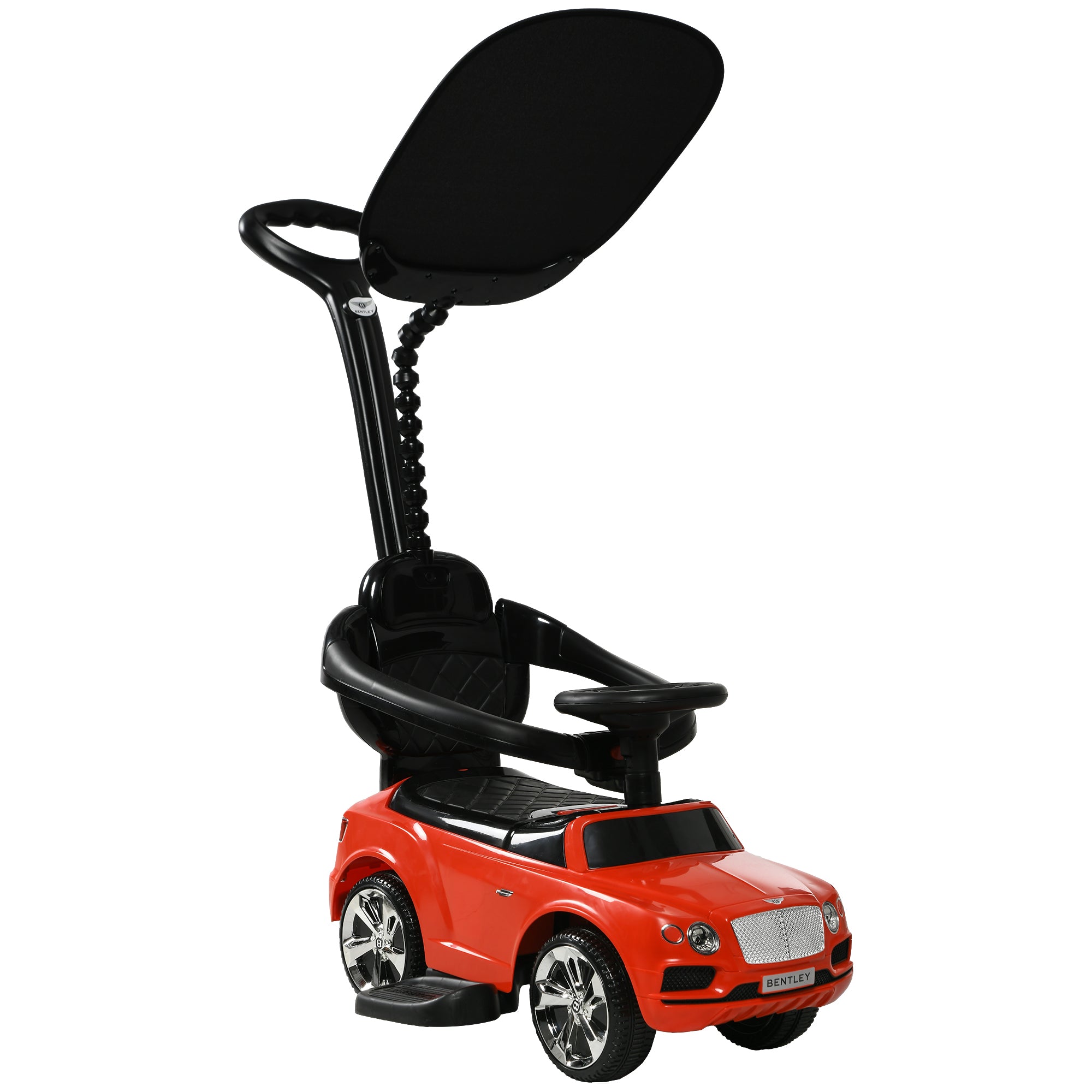 Bentley Bentayga Licensed Push Car, 3 in 1 Kids Ride on Car Foot to Floor w/ Music Horn, Red Push Cars for Toddlers at Gallery Canada