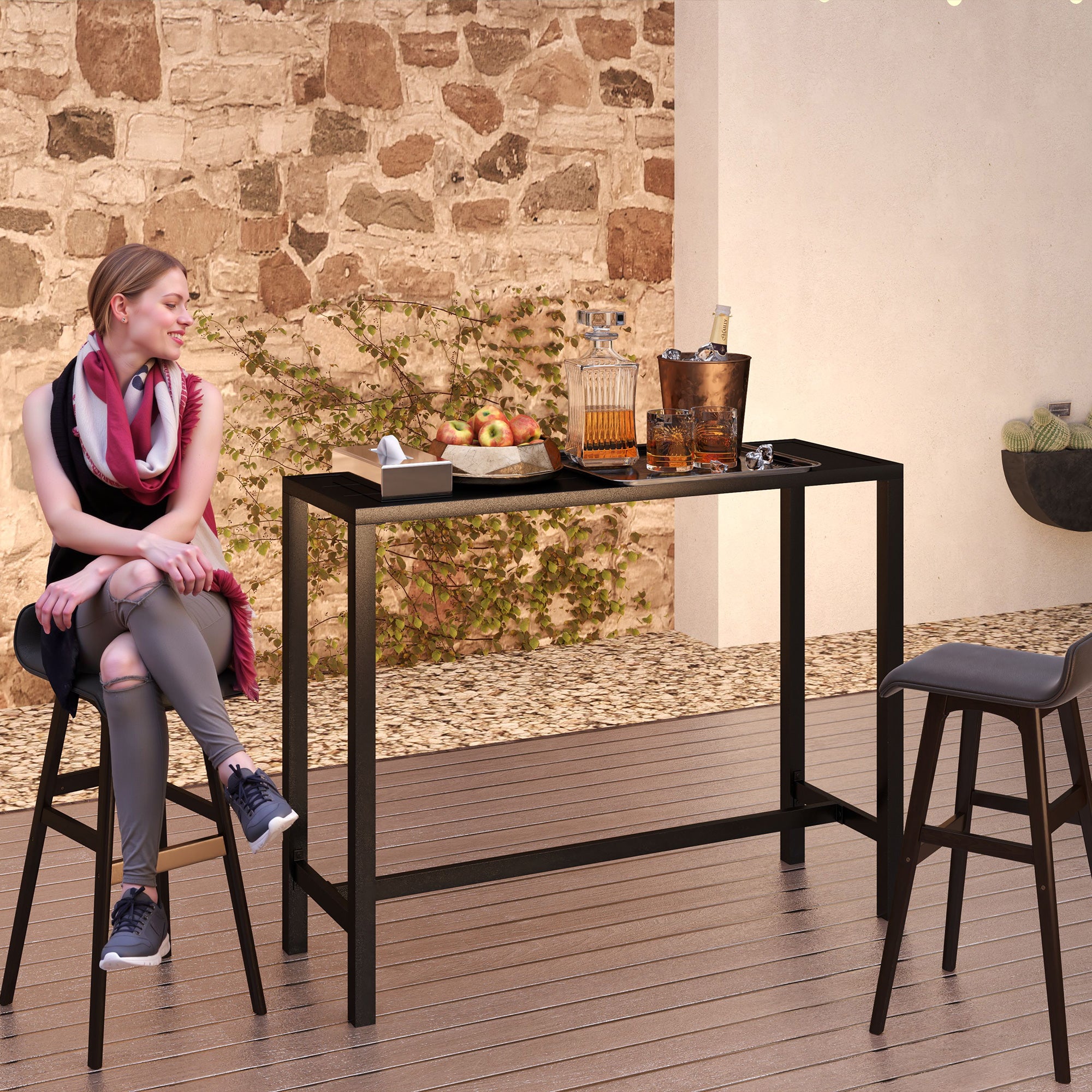 Bar Height Outdoor Table, 48