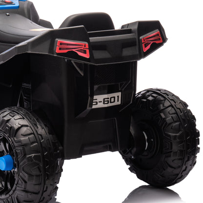 12V Kids ATV with Four Wheels Spring Suspension, Forward &; Backward, LED Light, MP3, Music, Blue Electric Ride On Toys   at Gallery Canada