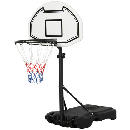 51"-64" Height Adjustable Basketball System Poolside Hoop Stand Portable with Wheels - Gallery Canada