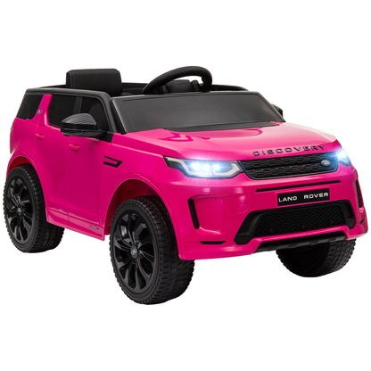 Land Rover Discovery Sport Licensed 12V Ride on Car w/ Remote, Soft Start, LED Lights, Music Horn, Pink Electric Toy Cars   at Gallery Canada