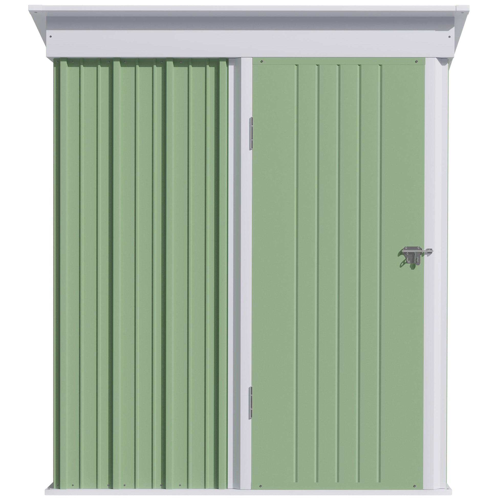 Outdoor Sheds Storage, Small Garden Shed for Tool Bike Motorcycle, with Adjustable Shelf, Lock, Gloves, 5'x3'x6', Green Sheds   at Gallery Canada