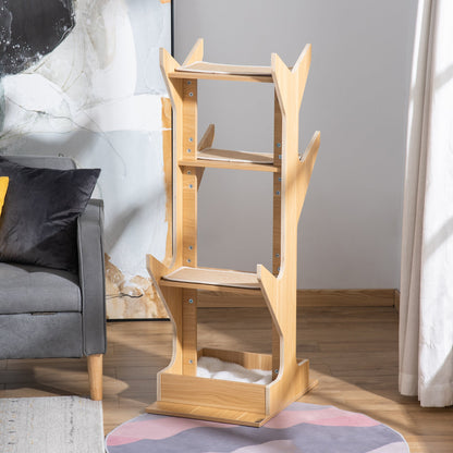 4-level Platform Cat Tree with Resting House, Activity Center for kittens, Cat Tower Furniture with Cushion, Oak Cat Towers   at Gallery Canada