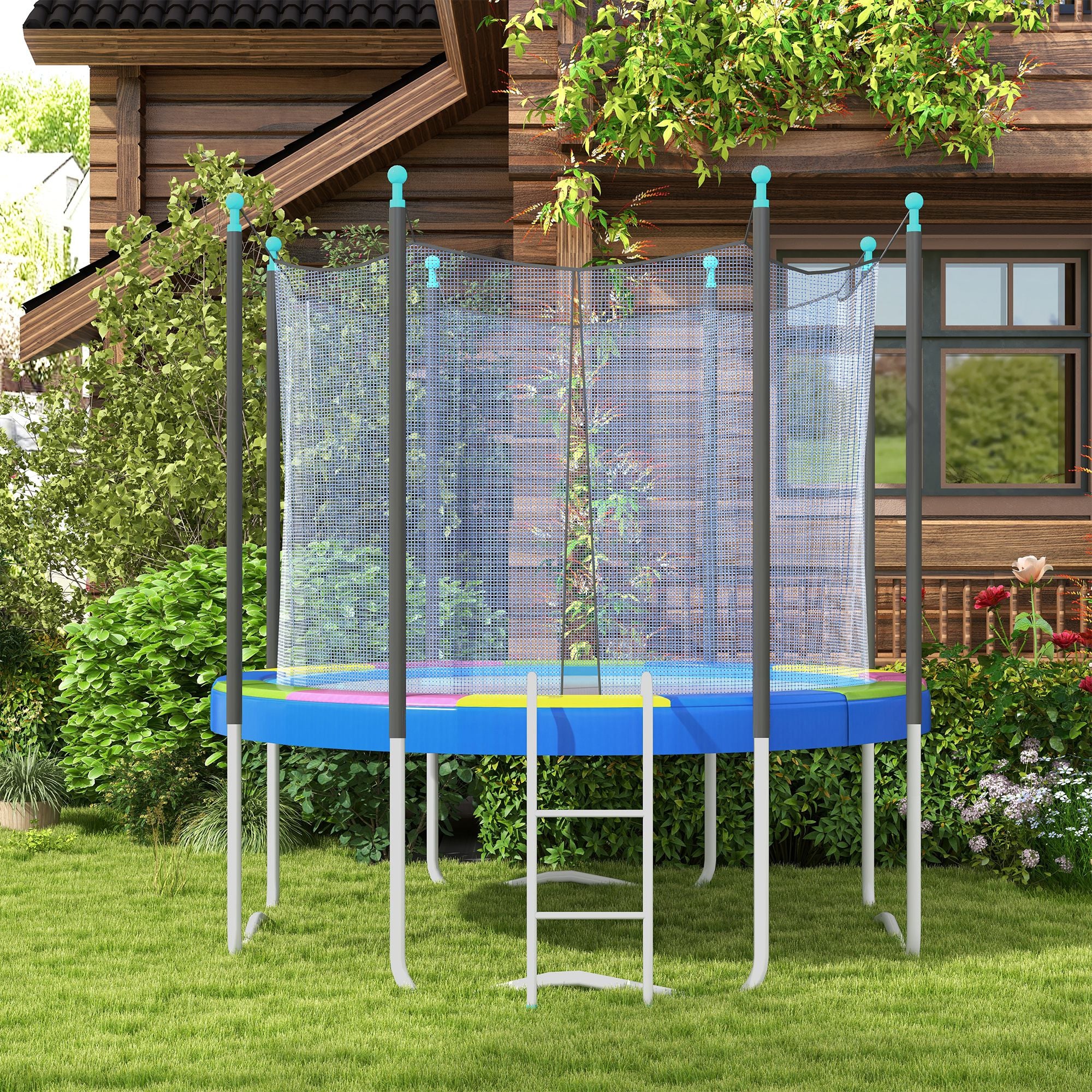 12FT Trampoline Spring Cover, Trampoline Pad Replacement, Waterproof and Tear-Resistant, All-Weather Trampoline Accessories, Multi-Colored Trampolines at Gallery Canada