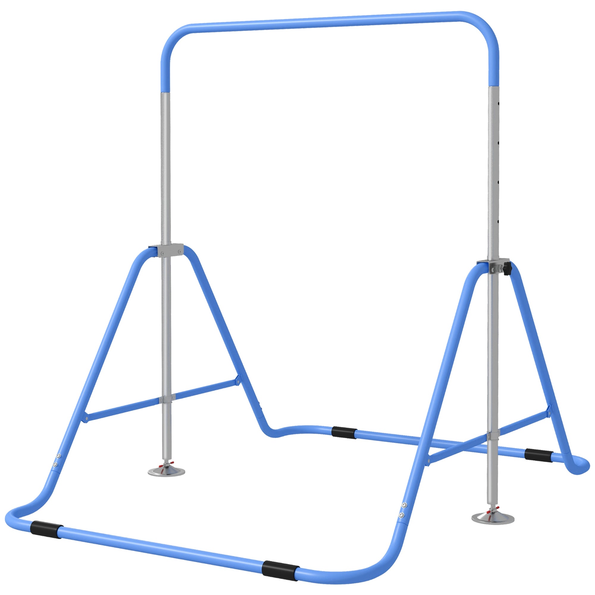 Foldable Gymnastics Bar for Kids, Expandable Gymnastics Equipment with Adjustable Height for Boys Girls, Blue Baby Gym & Playmats Blue at Gallery Canada