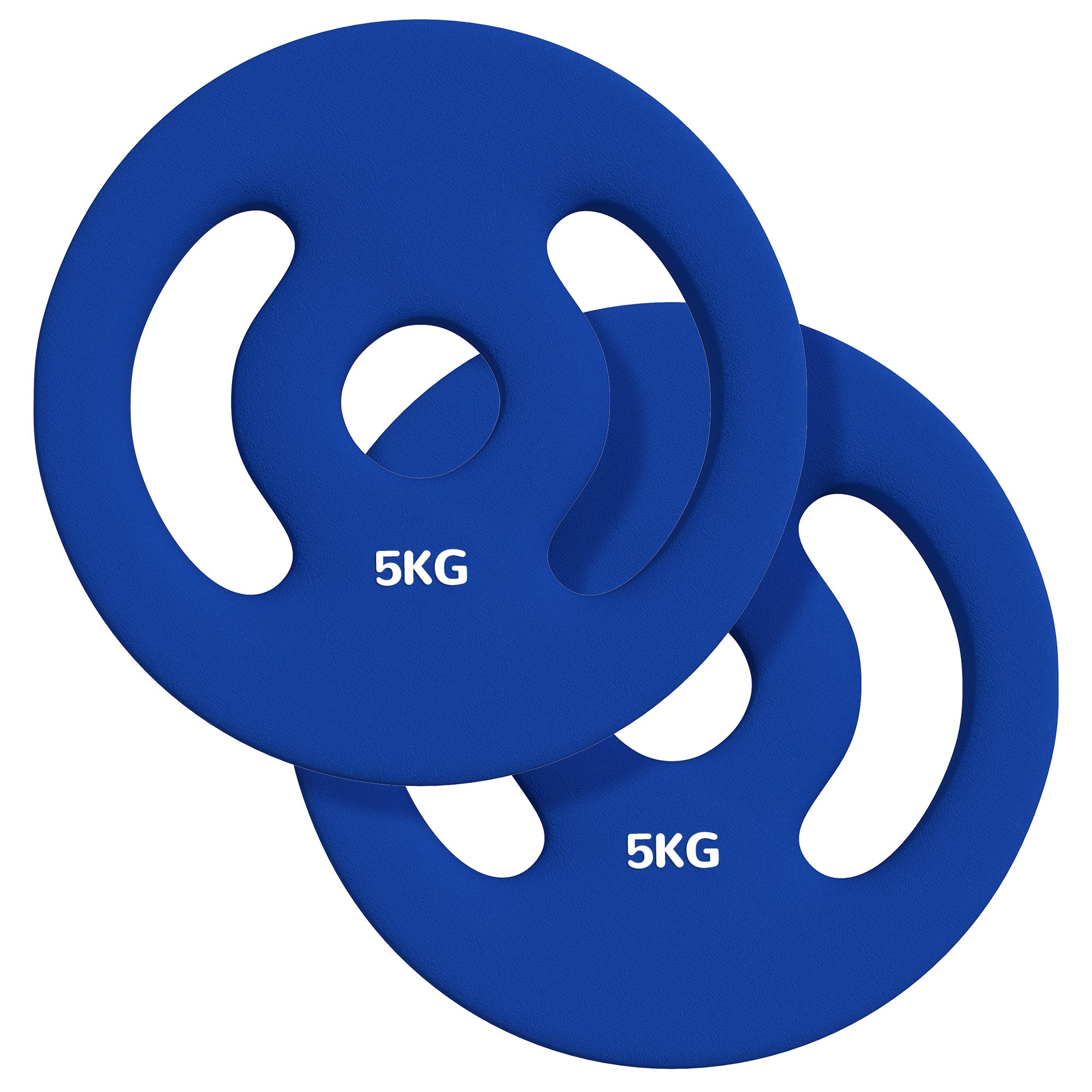 2 x 11lbs Standard Weight Plates with Easy-Grip Handles, 1