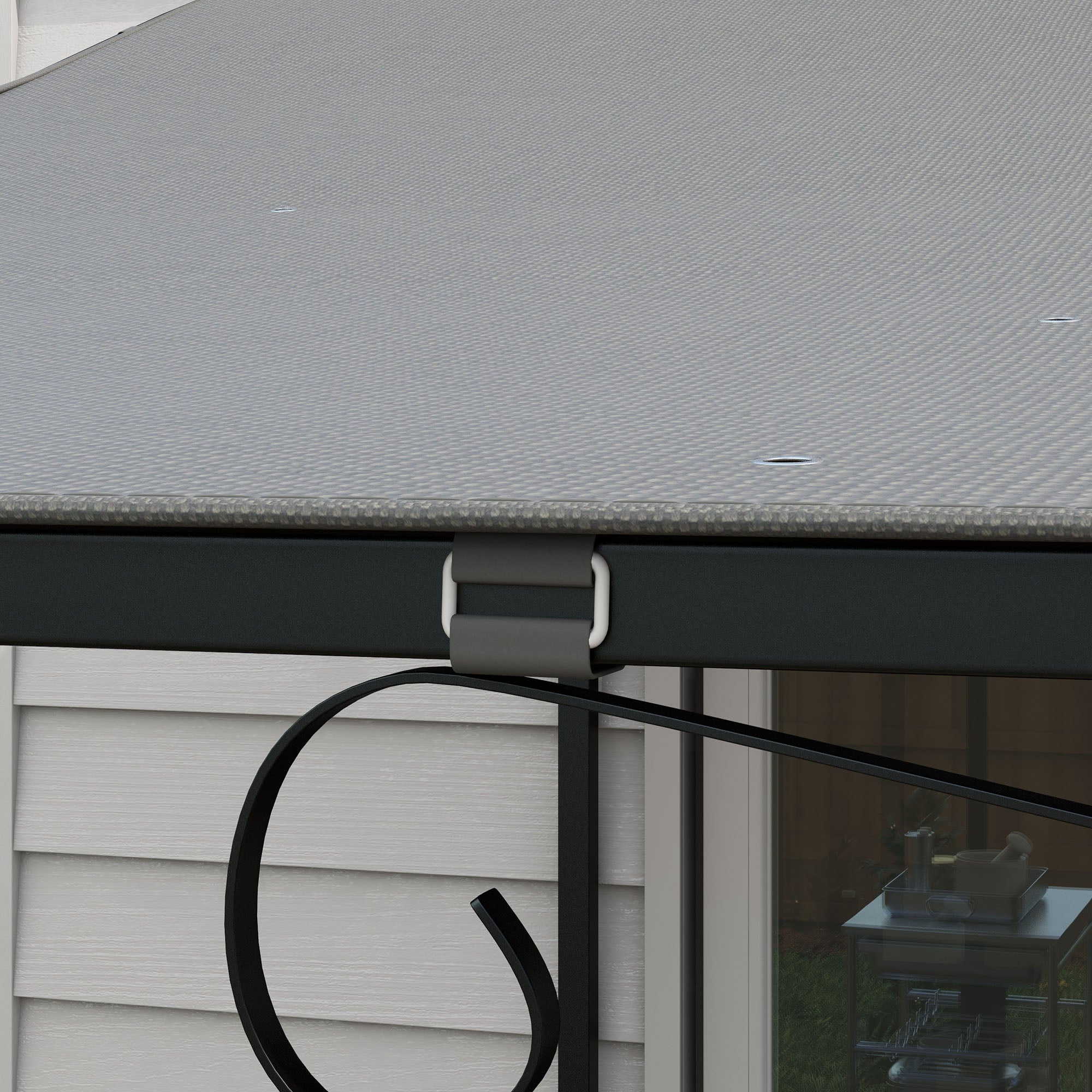 Canopy Replacement, Pergola Shade Cover for 10' x 10' Pergola (Outsunny 84C-038 Series), Dark Grey Gazebo Canopy Replacement at Gallery Canada