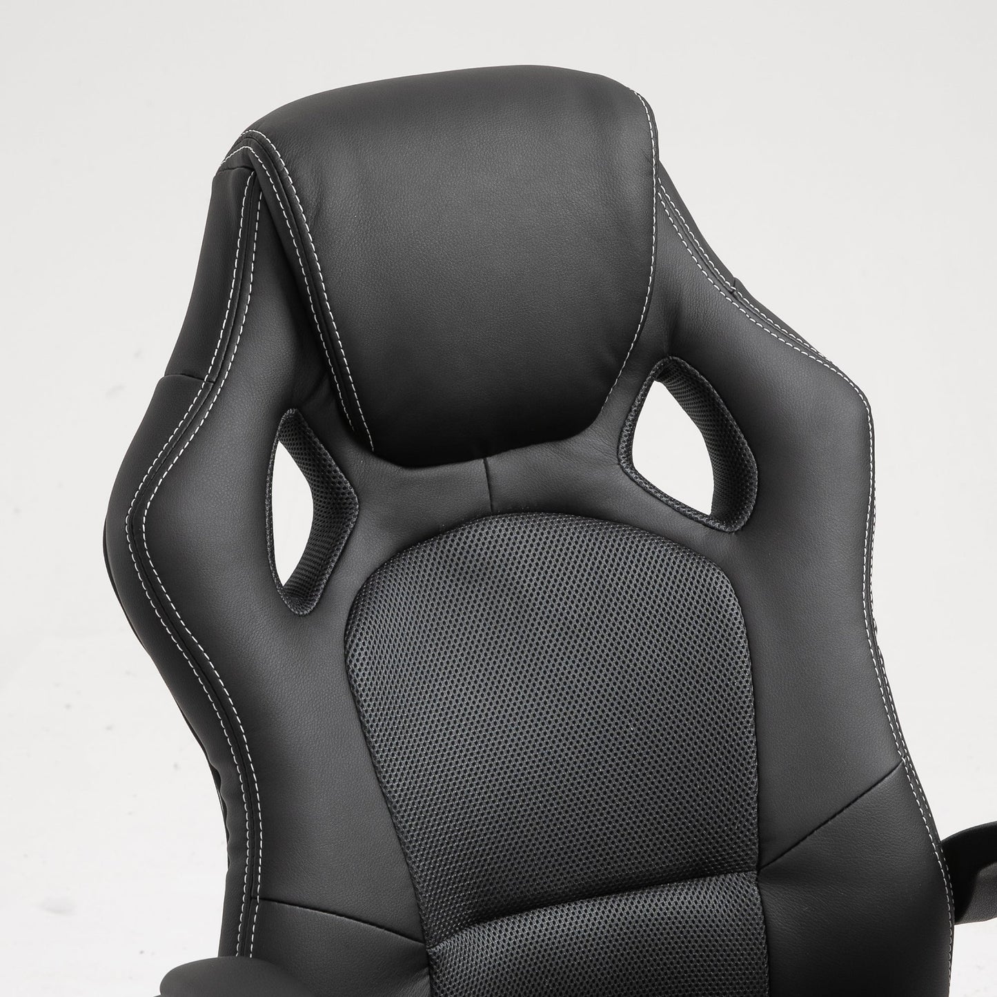 Racing Gaming Chair High Back Office Chair Computer Desk Gamer Chair with Swivel Wheels, Padded Headrest, Tilt Function, Grey Video Game Chairs   at Gallery Canada