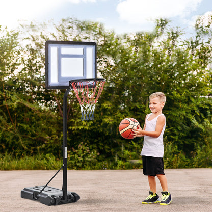 Portable Basketball Hoop System Stand Goal Pool Side with Height Adjustable 3FT-4FT, 32'' Backboard Basketball   at Gallery Canada