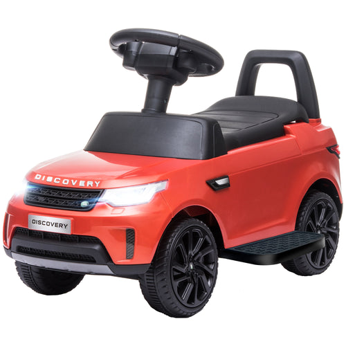 2 in 1 6V Land Rover Licensed Electric Car for Kids, Sliding Car with Music Horn Headlights, for 18-60 Months Red