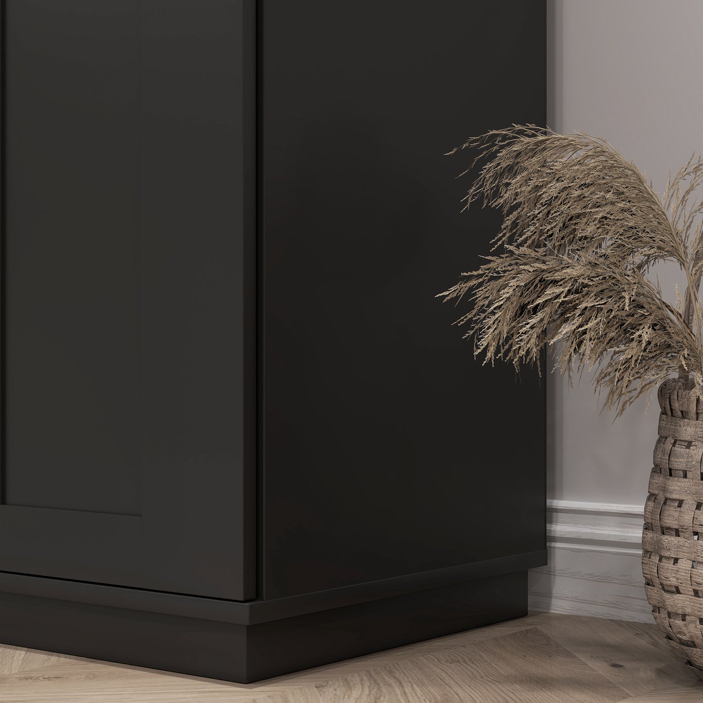 72" Storage Cabinet, Freestanding Kitchen Pantry Cabinet with 4 Doors, Drawer and 3 Adjustable Shelves, Black Kitchen Pantry Cabinets   at Gallery Canada