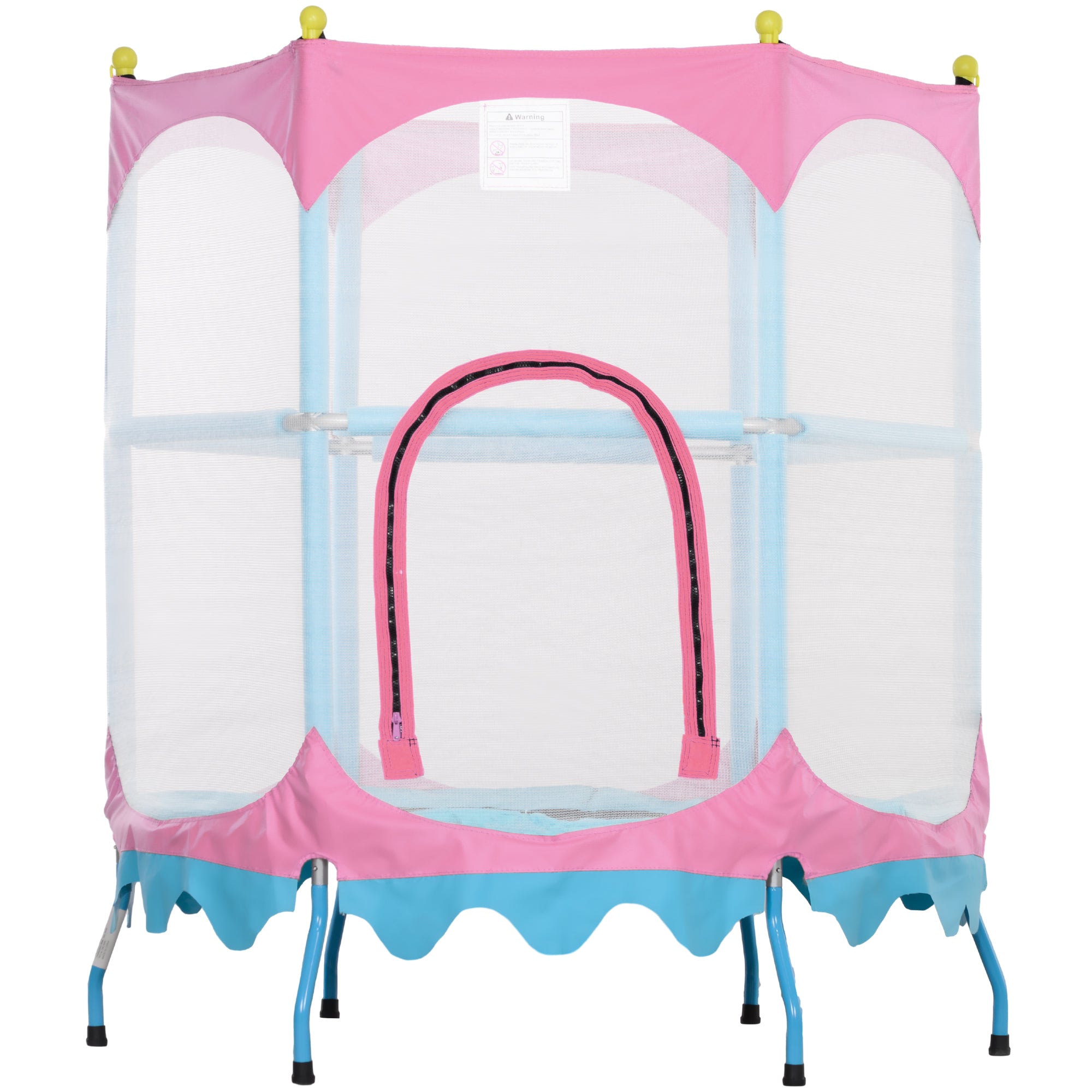 Trampoline for Kids, 4.6FT Mini Toddler Trampoline Indoor Outdoor with Handlebar, Safety Enclosure Net, Pink Trampolines at Gallery Canada