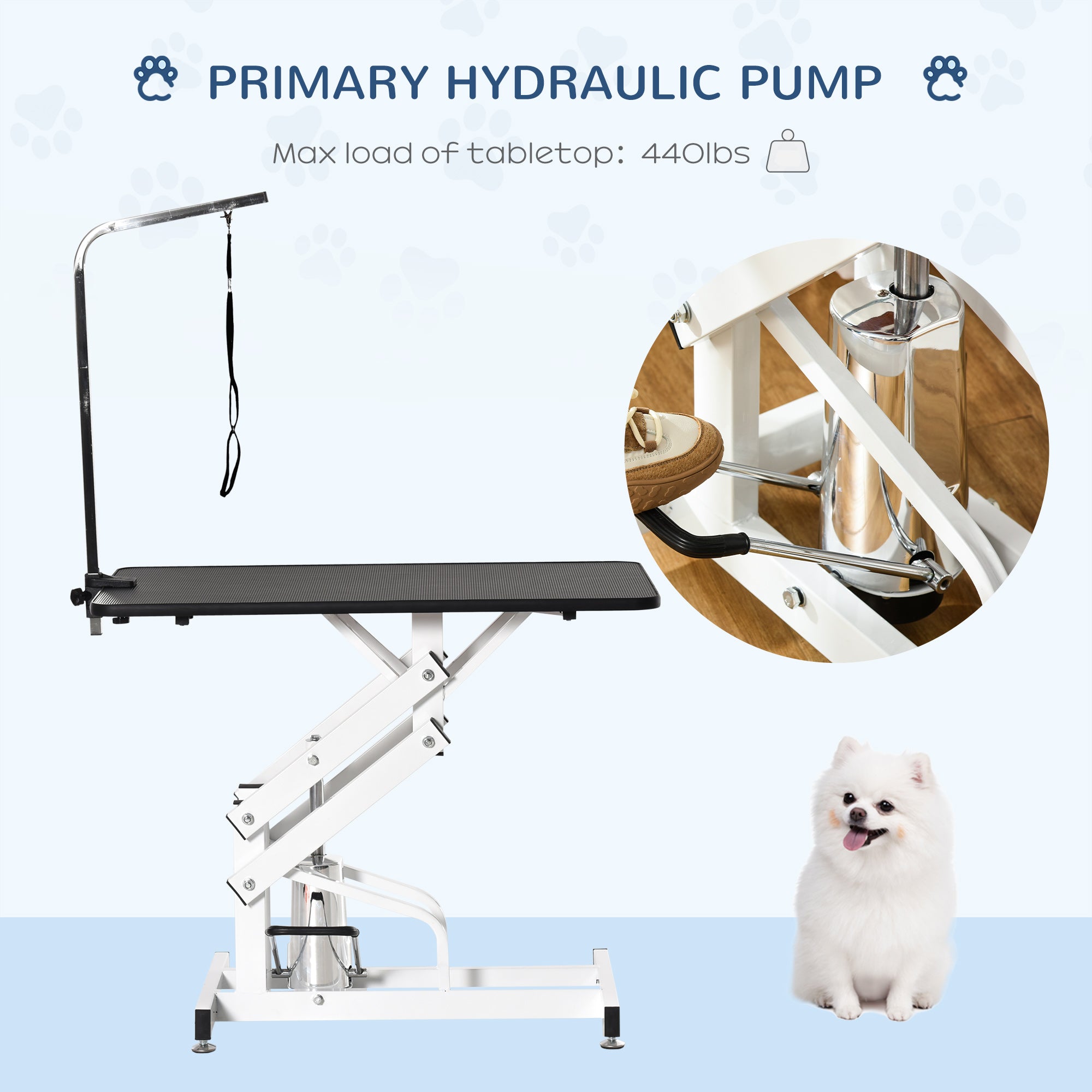 Pet Grooming Table, Height Adjustable Dog Grooming Table with Arm, Noose and Non-Slip Grooming Table, Black Dog Grooming Tables at Gallery Canada