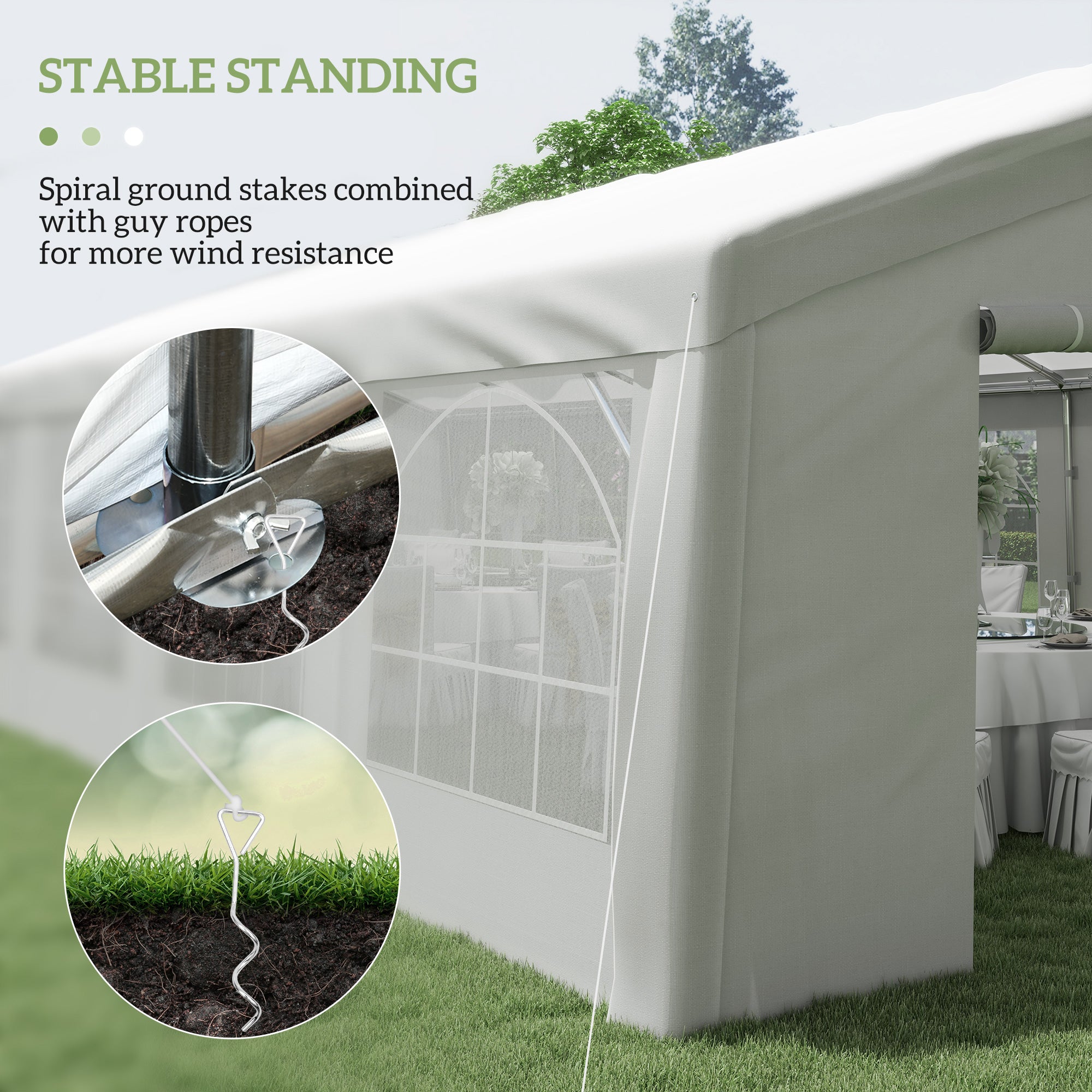 40' x 20' Large Outdoor Party Event Tent Patio Gazebo Canopy with Removable Sidewall, White Canopy Tents at Gallery Canada