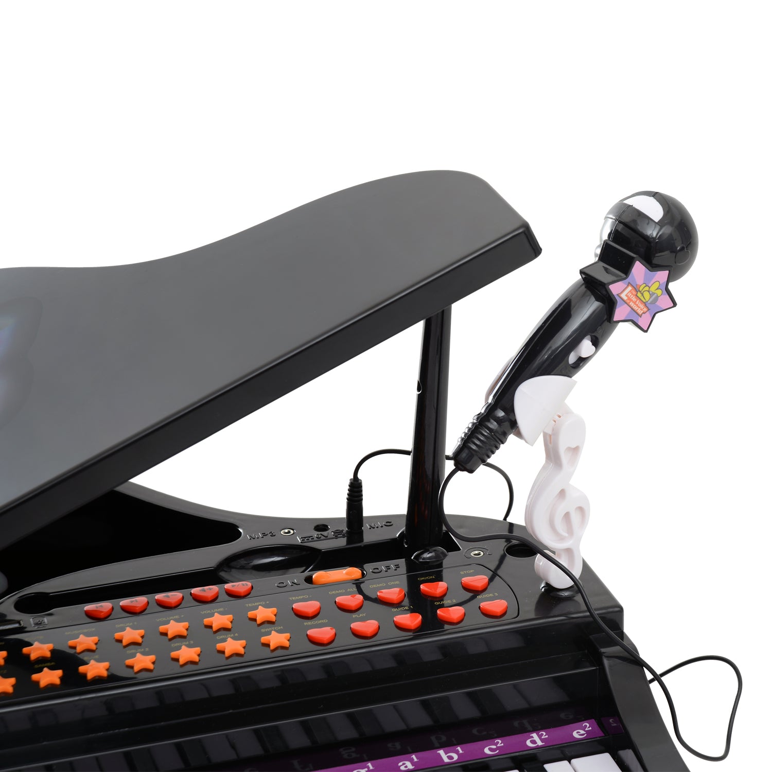 Mini Electronic Musical Piano 37 Key Keyboard Multifunction Kids Toy with Microphone Stool (Black) Electronic Musical Pianos at Gallery Canada