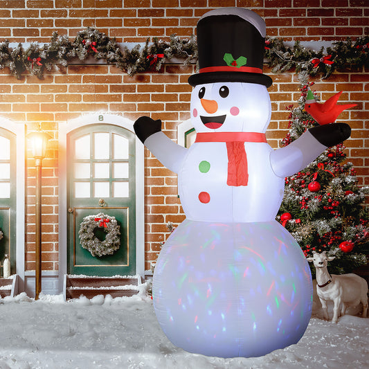 12FT Christmas Inflatable Decorations, Xmas Blow Up Snowman with Rotating Colorful LED Light for Indoor, Outdoor Christmas Inflatables at Gallery Canada