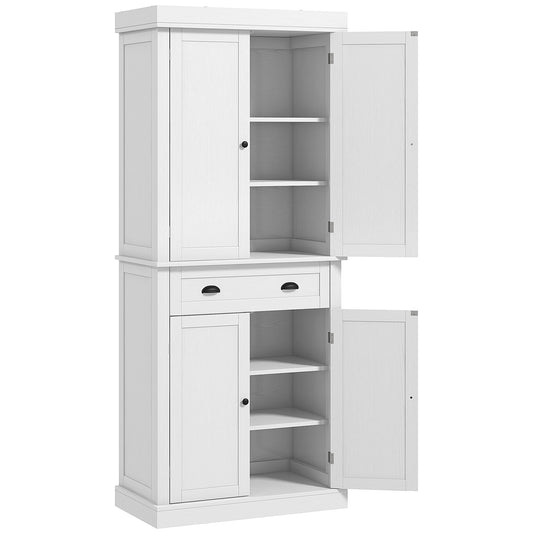 Long Standing Kitchen Cabinet w/ 2 Drawers Particleboard White Kitchen Pantry Cabinets at Gallery Canada