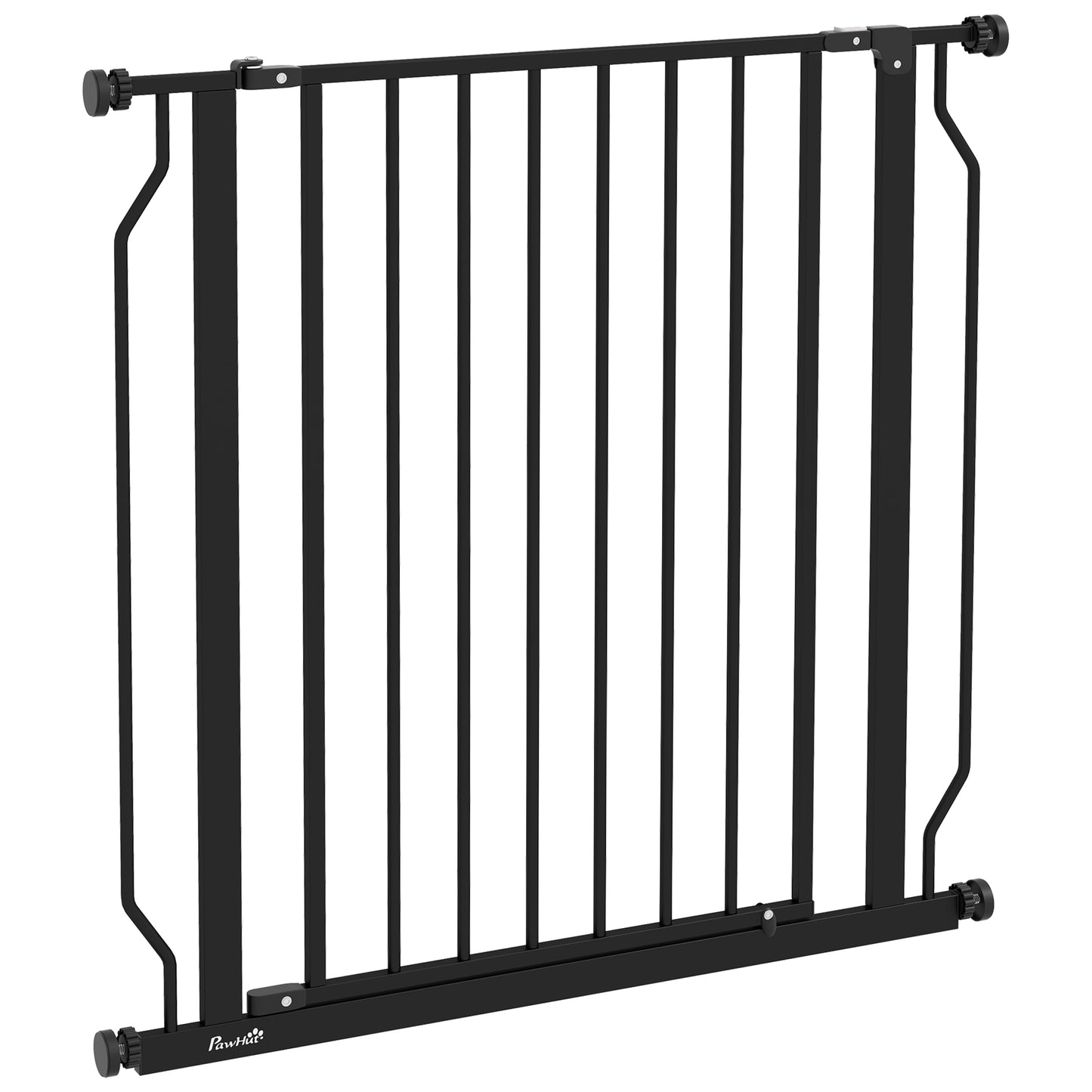 30"- 34" Easy Install Pet Gate w/ Door &; Double Locking System, Extra Wide Dog Gate for Stairs, Hallways, Black Houses, Kennels & Pens   at Gallery Canada