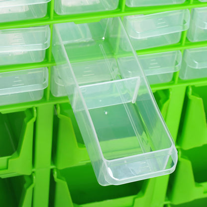 Plastic 39 Drawer Parts Organizer Wall Mount Storage Cabinet for Small Nuts Bolts Tool Green Tool Organizers   at Gallery Canada