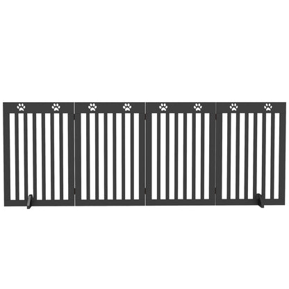 80" Extra Wide Freestanding Pet Gate with Support Feet, Black Houses, Kennels & Pens   at Gallery Canada