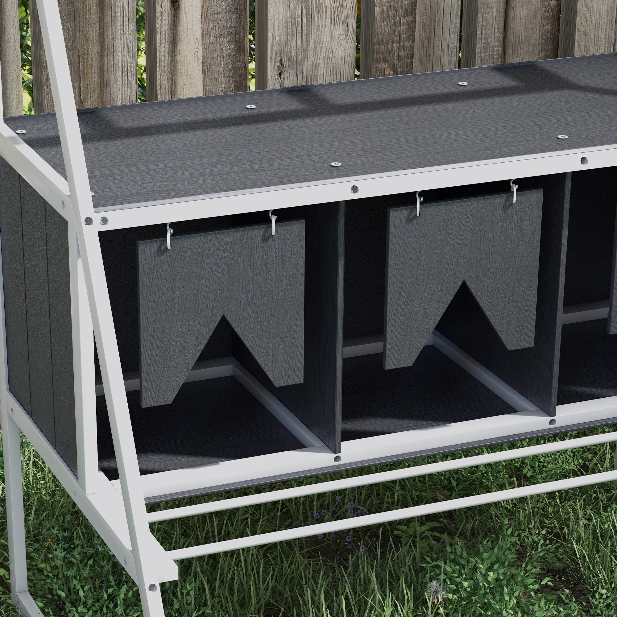 3 Compartments Nesting Boxes for Chickens with Privacy Curtains, Standing Perches, Up to 6-12 Hens Chicken Coops at Gallery Canada