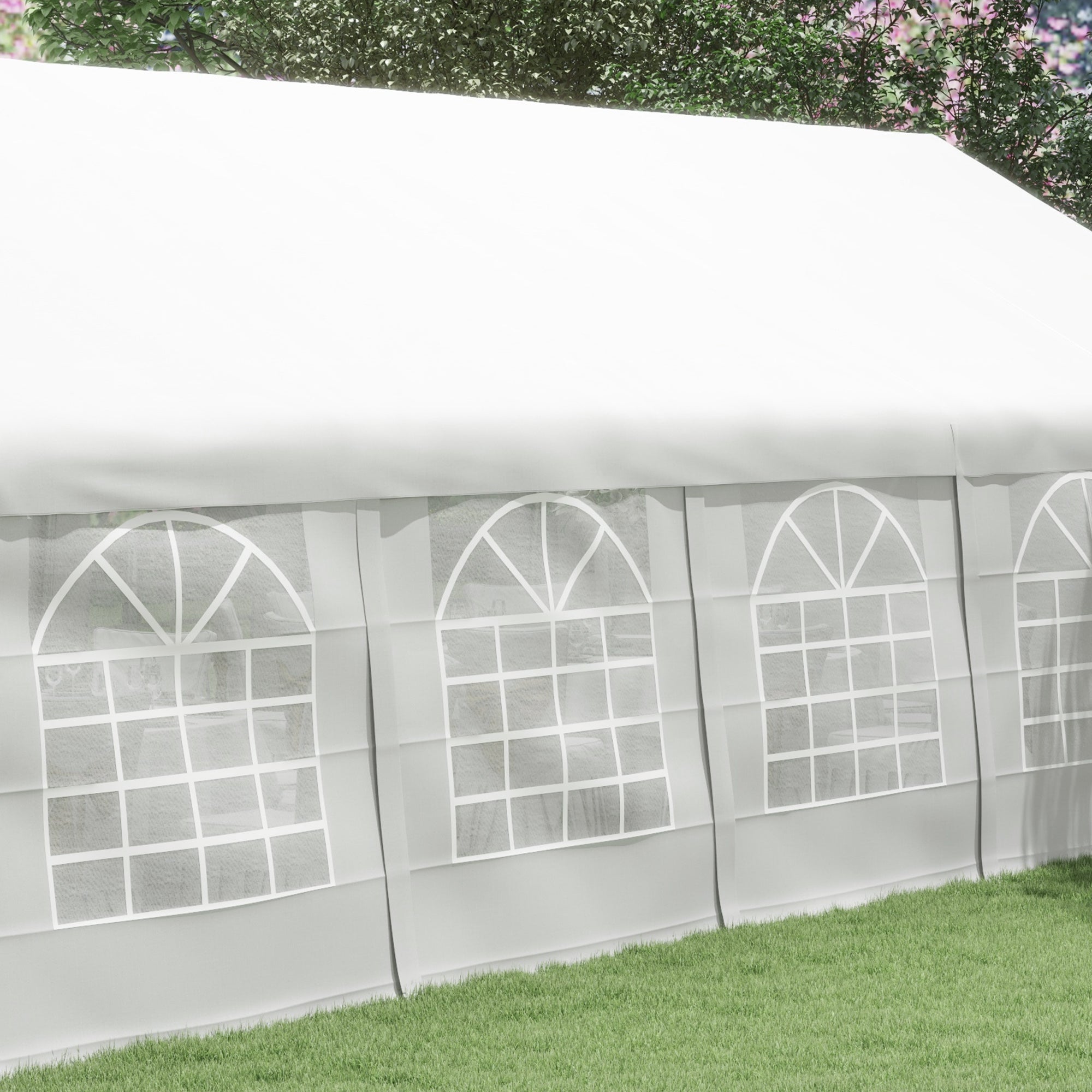 33'x20' Heavy Duty Steel Carport Garage Wedding Party Event Tent Shelter Gazebo Outdoor w/ Sidewalls Canopy Pavilion White Canopy Tents at Gallery Canada