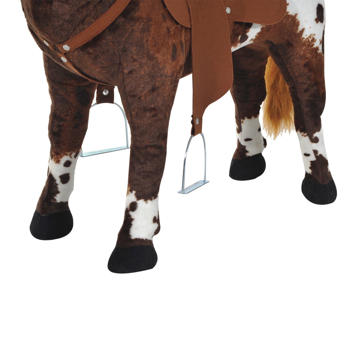 Standing Ride on Horse Children Cowboy Plush Pony Toy w/ Neighing Sound Brown Rocking Horses   at Gallery Canada