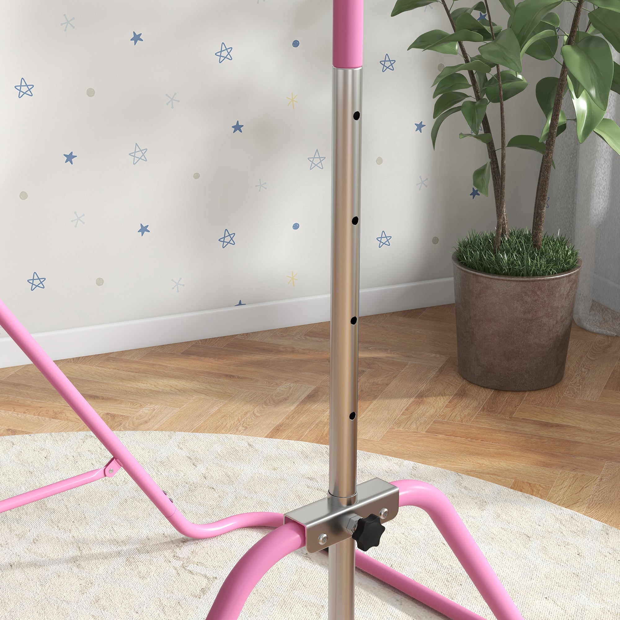 Foldable Gymnastics Bar for Kids, Expandable Gymnastics Equipment with Adjustable Height for Boys Girls, Pink Baby Gym & Playmats at Gallery Canada