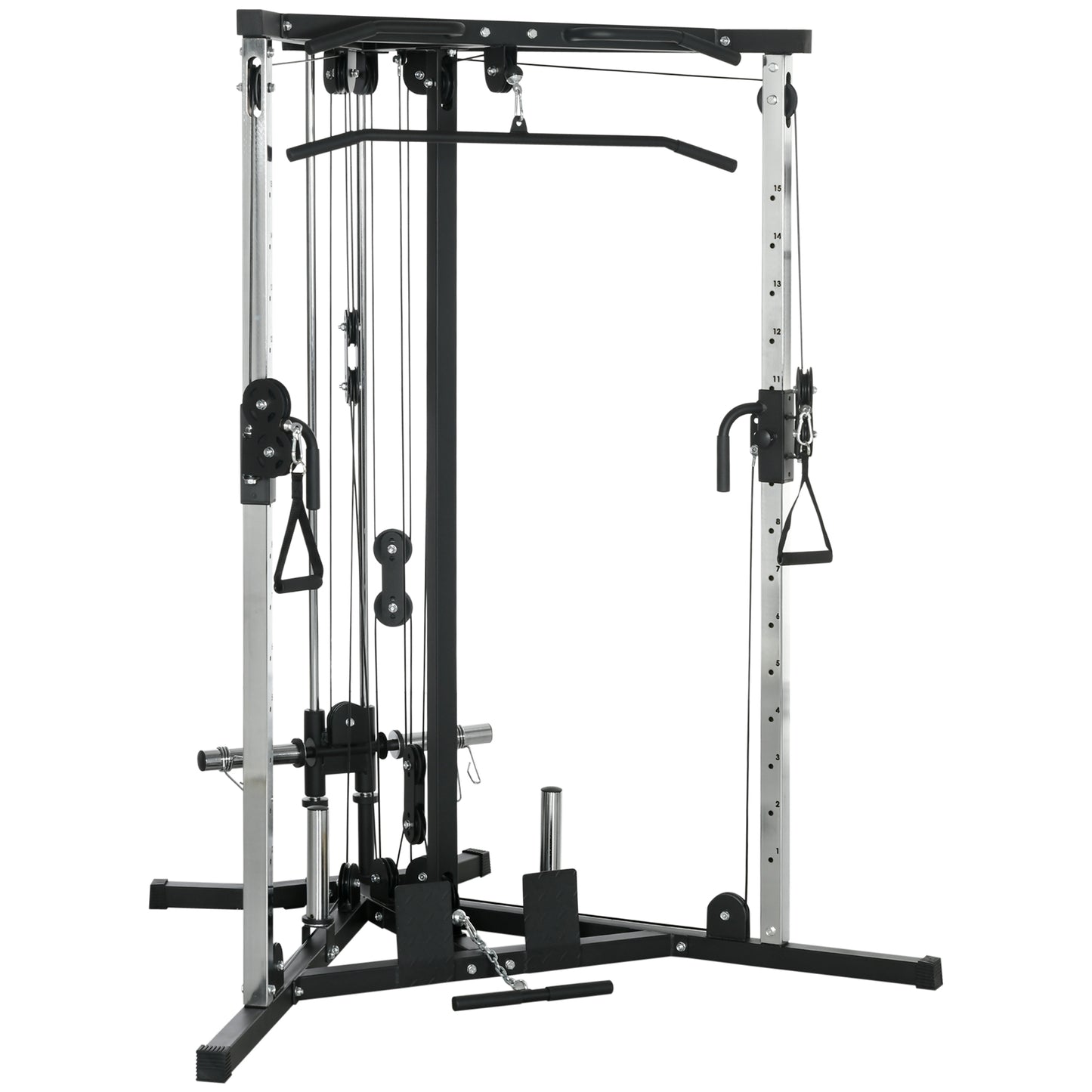 Multifunctional Home Gym Machine with Pull Up Bar, 15-Position Adjustable Strength Training Workout Station Power Towers   at Gallery Canada