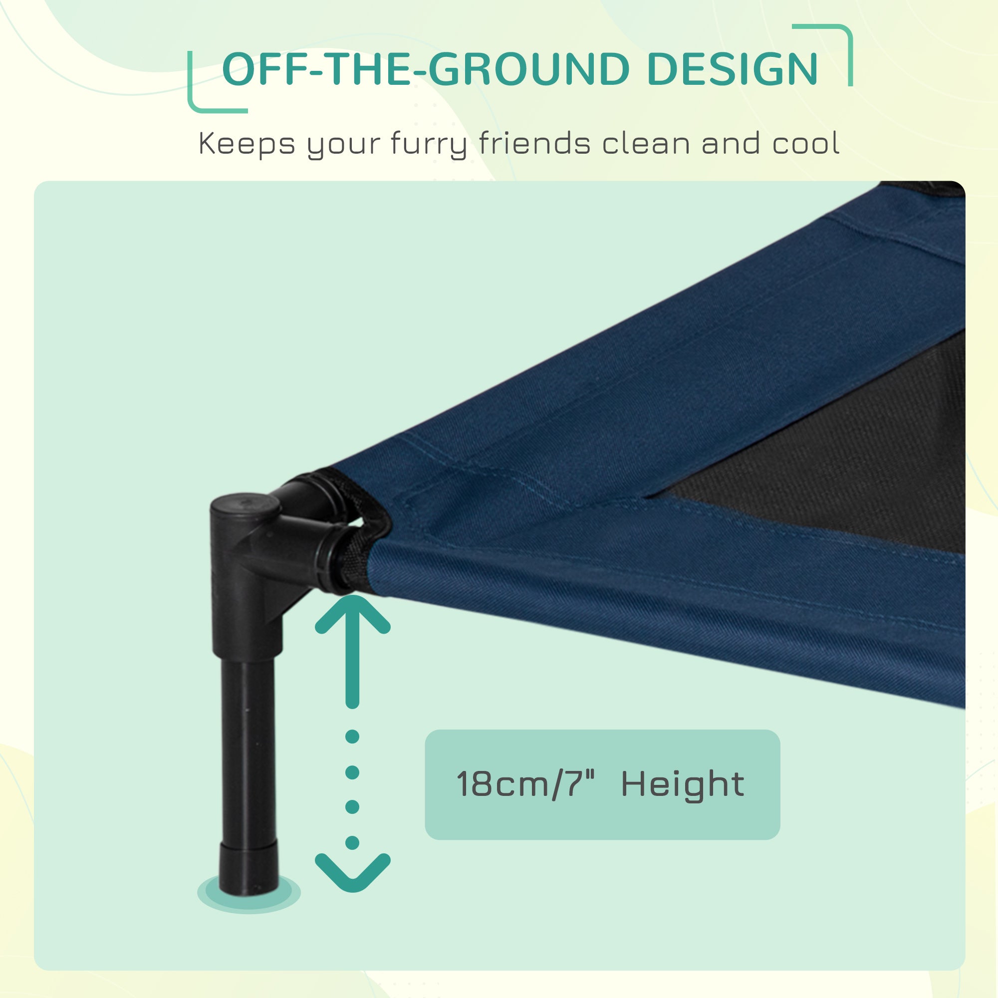 Elevated Dog Bed, Raised Dog Cot for M Sized Dogs, Indoor &; Outdoor, 30